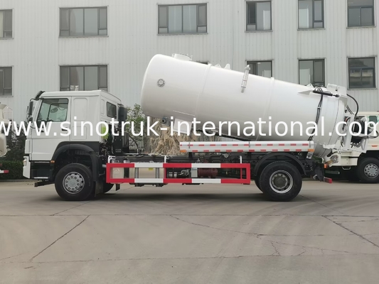 SINOTRUK HOWO Sewage Suction Truck High Pressure Cleaning 15CBM LHD 290HP