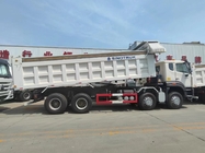 LHD 8×4 12 Wheels White HOWO Tipper Dump Truck High Horsepower 371HP