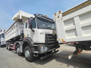 LHD 8×4 12 Wheels White HOWO Tipper Dump Truck High Horsepower 371HP