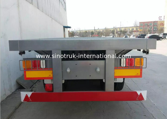 20ft / 40ft Container Semi Flatbed Trailers 3 Axles 30 - 60 Tons 13m Length