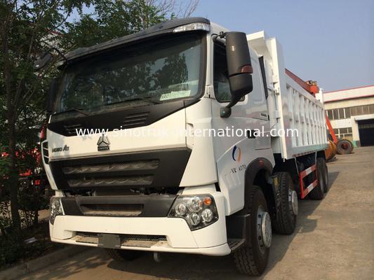 White SINOTRUK HOWO A7 8X4 Heavy Dump Truck For Mining ZZ3317N3867N1