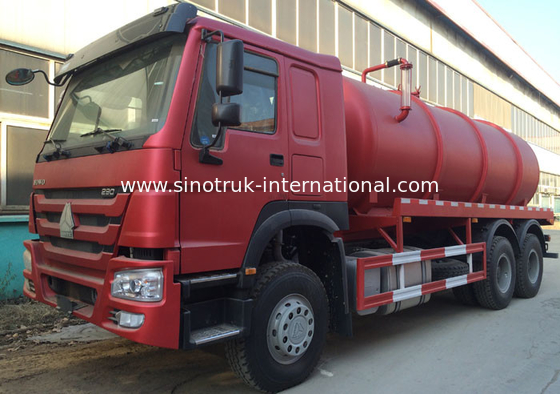 Transporting Sewage Septic Tank Cleaning Truck / Septic Pumping Truck 17CBM LHD 336HP