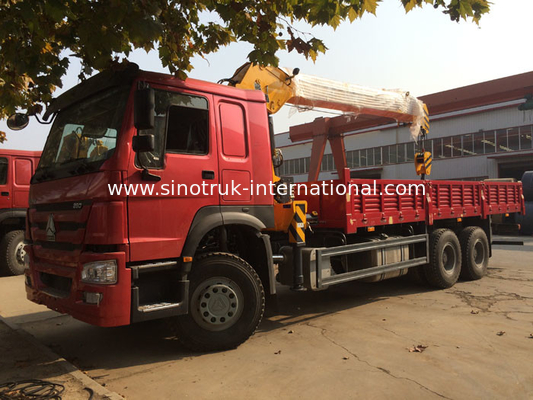 Heavy Duty 12 Tons HIAB Truck Mounted Telescopic Crane 6X4 LHD Truck Cargo Lift