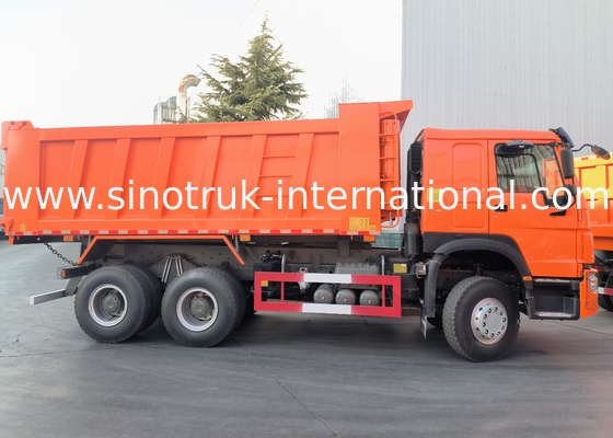 Sinotruk Howo Tipper Dump Truck Weichai 380Hp 6 × 4  5200 - 5800mm For Export