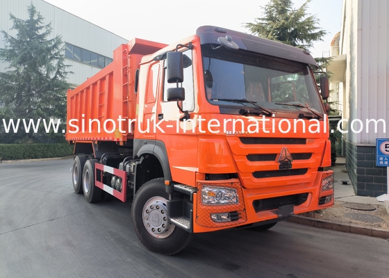 Sinotruk Howo Tipper Dump Truck Weichai 380Hp 6 × 4  5200 - 5800mm For Export