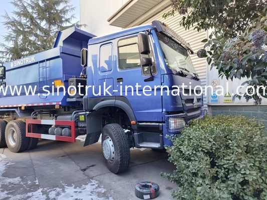 Full DriveLow Fuel Consumption 380HP Blue HOWO Tipper Truck RHD 6×6 10wheels