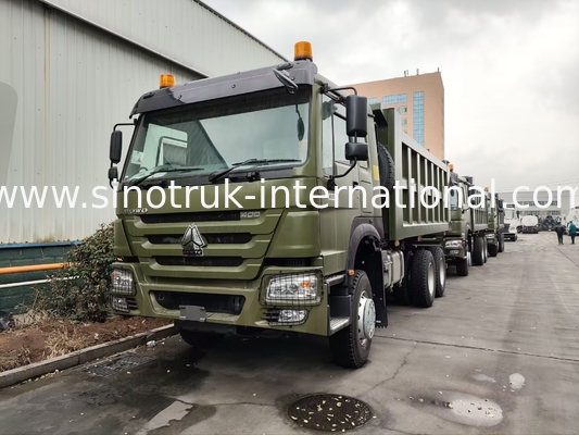 SINOTRUK HOWO 400HP Green Tipper Dump Truck RHD 6×4 12wheels High Horsepower