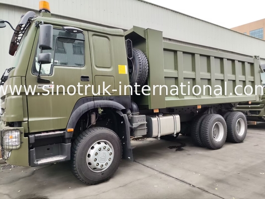 SINOTRUK HOWO 400HP Green Tipper Dump Truck RHD 6×4 12wheels High Horsepower