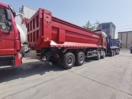 Sinotruk Hohan（New howo） Tipper Dump Truck N7 8 × 4 12 Wheels 380Hp Lhd Or Rhd with tarpaulin U type container