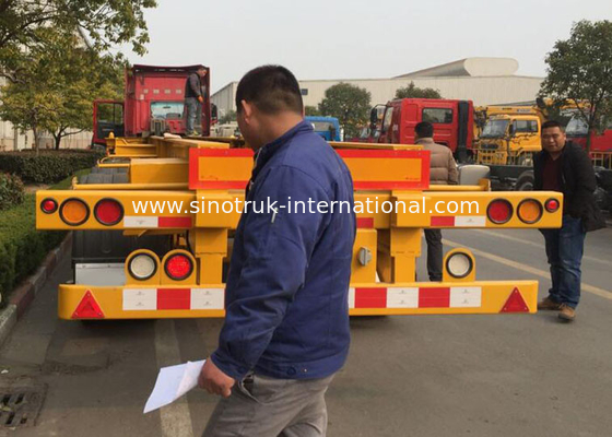 20ft 40ft Truck Mounted Crane Side Loader Sidelifter , Container Self Loading Semi Trailer