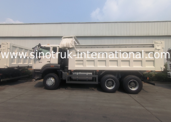 Sinotruk Tipper Dump Truck  Brand New 6 × 4  Nx 20CBM White With Automatic Tarpaulin
