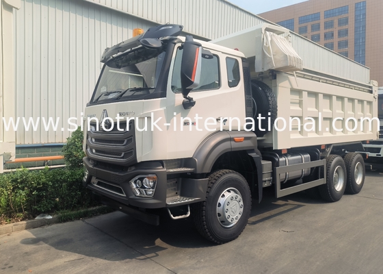 Sinotruk Tipper Dump Truck  Brand New 6 × 4  Nx 20CBM White With Automatic Tarpaulin