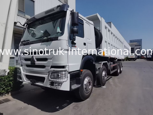 12 Wheels Sinotruk HOWO 8X4 Dump Truck 400hp For Mining