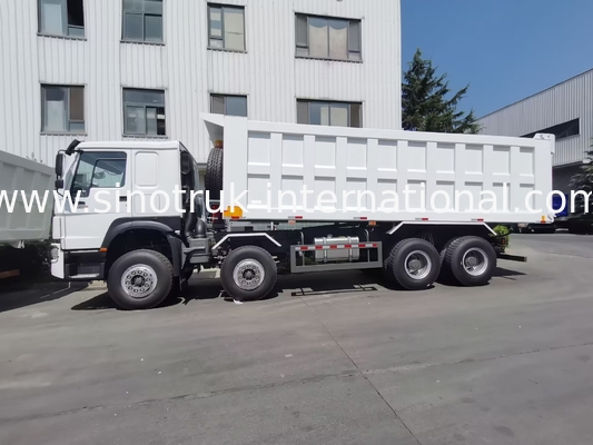 12 Wheels Sinotruk HOWO 8X4 Dump Truck 400hp For Mining