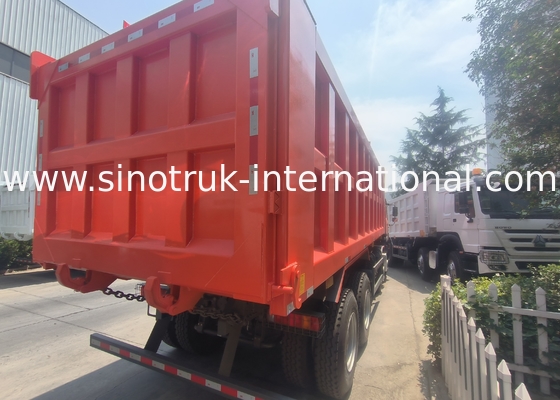 Sinotruk Howo Tipper Dump Truck 400Hp 8 × 4  Rhd 12 Wheels Big Tray 7600mm