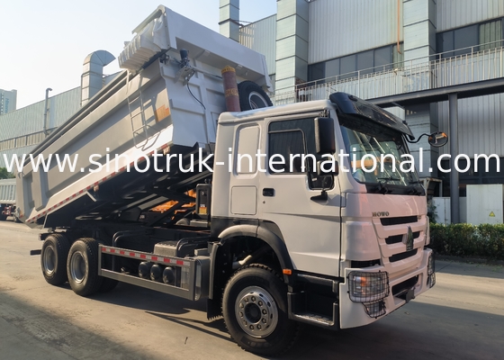 Sinotruk Howo Tipper Dump Truck 400Hp 6 × 4 U Shape Tray With Automatic Tarpaulin