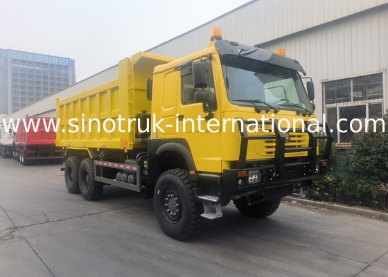 Sinotruk Howo Tipper Dump Truck 6 × 6 All Wheel Drive With 14.00R20 Single Tyre 380Hp