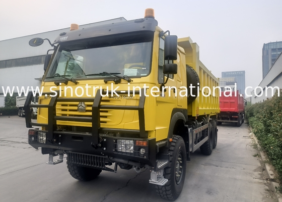 Sinotruk Howo Tipper Dump Truck 6 × 6 All Wheel Drive With 14.00R20 Single Tyre 380Hp