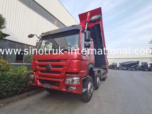 HOWO 12 Wheels Sinotruk 8X4 Dump Truck 400hp For Mining LHD  U Type Container