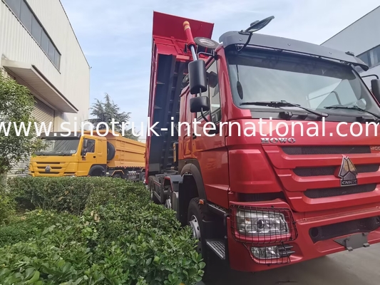 HOWO 12 Wheels Sinotruk 8X4 Dump Truck 400hp For Mining LHD  U Type Container