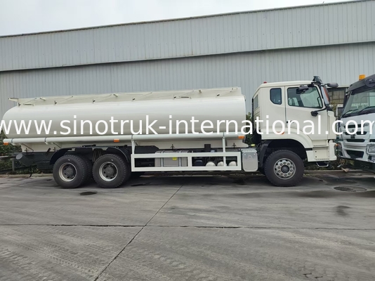 HOWO 25CBM 6*4 Oil Tank Truck  380HP Strong Horsepower White
