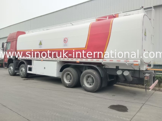 SINOTRUK HOWO Red Oil Tank Truck 400HP 8×4 12 Wheels High Capacity