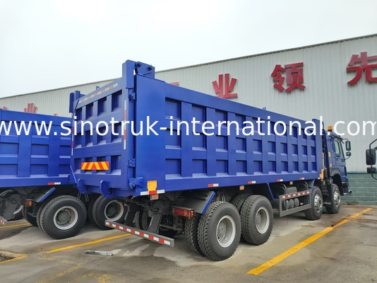 8X4 Blue Tipper Dump Truck 380hp 12 Wheels White H77L ZZ3317V3567B1 U Type