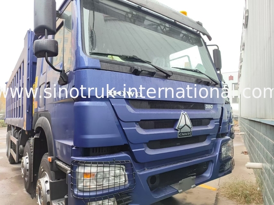 8X4 Blue Tipper Dump Truck 380hp 12 Wheels White H77L ZZ3317V3567B1 U Type