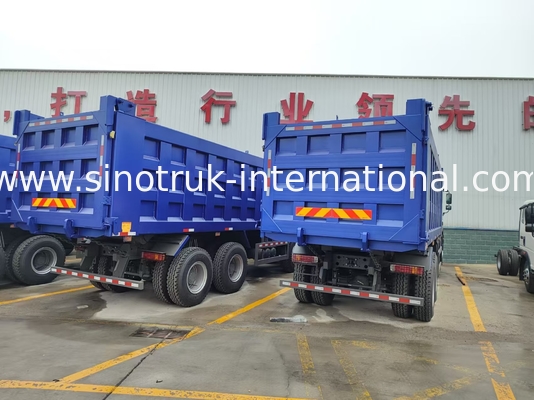 8X4 Blue Tipper Dump Truck 380hp 12 Wheels White H77L ZZ3317V3567B1 U Type