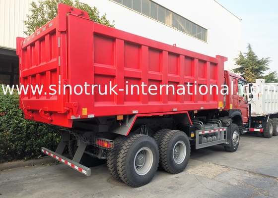 Sinotruk Howo Tipper Dump Truck  6 × 4  Lhd 10 Wheels Ghost Face Bumper Mining Tires