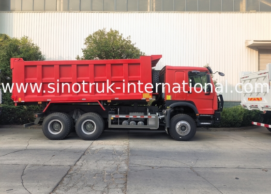 Sinotruk Howo Tipper Dump Truck  6 × 4  Lhd 10 Wheels Ghost Face Bumper Mining Tires