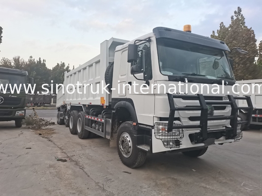 SINOTRUK HOWO 400HP Tipper Dump Truck For Construction A7 Military Bumper Warning Light