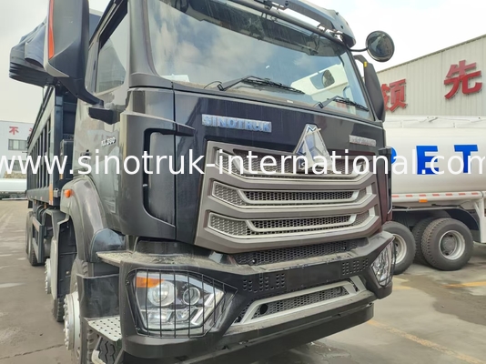 HOWO NX 380HP RHD Black Tipper Dump Truck With Tarpaulin Flap