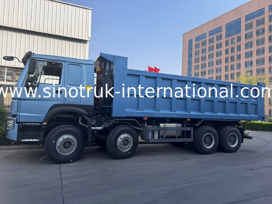 380hp Sinotruk Howo 8x4 Dump Truck 12 Wheels HW76  ZZ3317V3567B1R RHD Elegant Blue