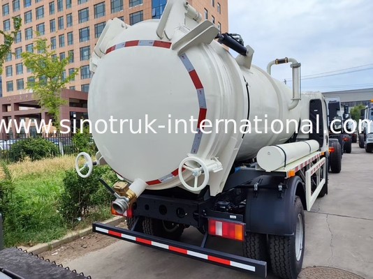 4x2 Light-Duty Sewage Truck 6CBM Capacity 160HP 8.00R20 Steel Tires