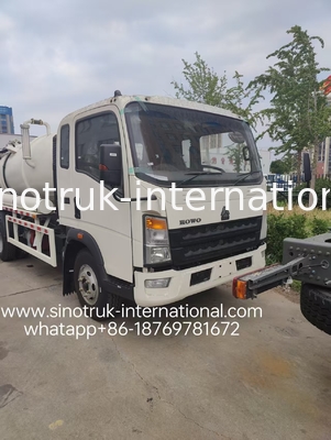 4*2 Drive HOWO Sewage Suction Truck: 6m³ Tank, 160HP , 8.00R20 Tires, Light-Duty Sewage Truck ,Efficient Sanitation Vehicle