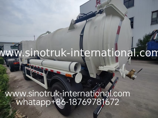 4*2 Drive HOWO Sewage Suction Truck: 6m³ Tank, 160HP , 8.00R20 Tires, Light-Duty Sewage Truck ,Efficient Sanitation Vehicle