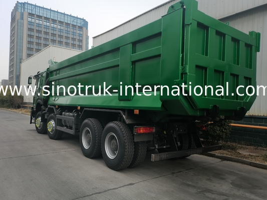 SINOTRUK HOWO 400HP 8X4 Tipper Dump Truck Construction Old Front Face Ghost Face cab Military Bumper  U Type Container