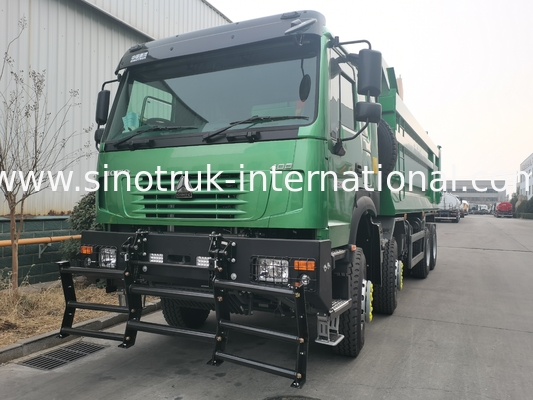 SINOTRUK HOWO 400HP 8X4 Tipper Dump Truck Construction Old Front Face Ghost Face cab Military Bumper  U Type Container