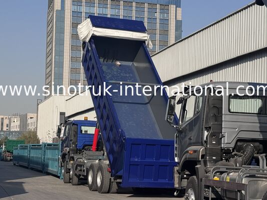 Sinotruk HOHAN New HOWO 8X4 Dump Truck 371hp H77L Cabin  Blue With electric tarpaulin RHD