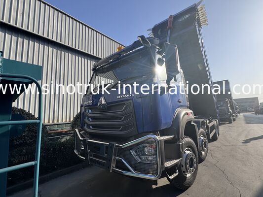 Sinotruk HOHAN New HOWO 8X4 Dump Truck 371hp H77L Cabin  Blue With electric tarpaulin RHD