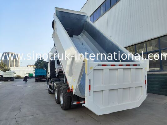 HOWO TX 6*4 White Dump Truck with 390HP MAN Engine & 20CBM Cargo Box for Superior Performance