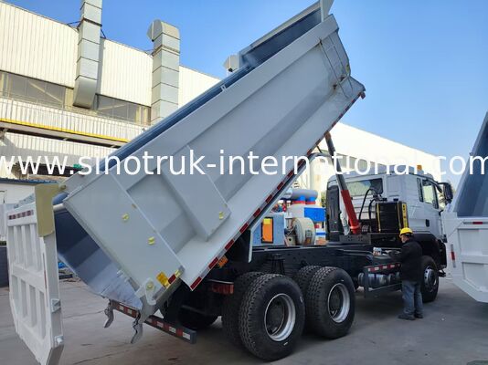 HOWO TX 6*4 White Dump Truck with 390HP MAN Engine & 20CBM Cargo Box for Superior Performance