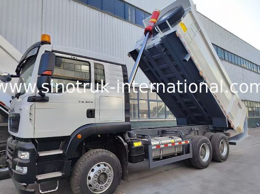HOWO TX 6*4 White Dump Truck with 390HP MAN Engine & 20CBM Cargo Box for Superior Performance