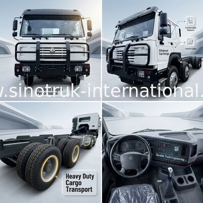 Sinotruk HOWO 8X4 Cargo Truck 400hp 12 Wheels Ghost Face Cab