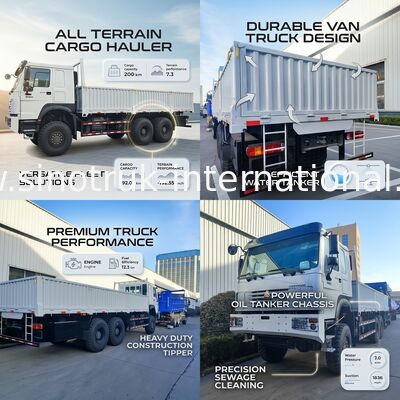 Unleash Power and Versatility All Conquering White HOWO 6x6 400HP Off - Road Cargo Truck