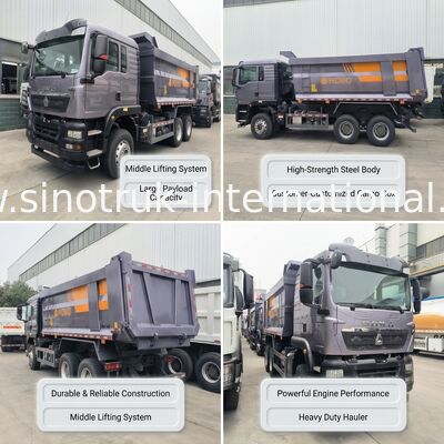 SINOTRUK Heavy Duty Hauler TX Tipper Dump Truck with 380HP Engine, 30-40 Tons Load Capacity and Middle Lifting Type