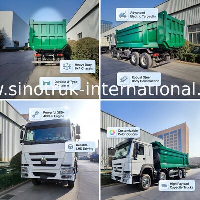 Heavy-Duty 400HP Tipper Dump Truck with 26 Cubic Meter U-Box Payload Capacity