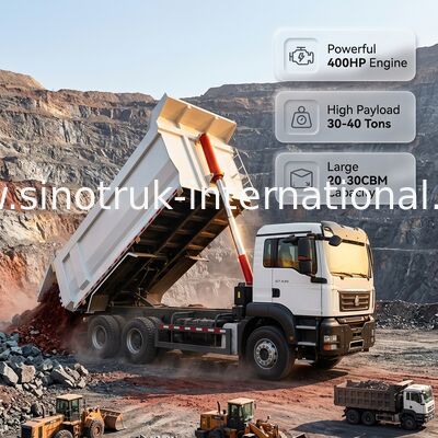 SITRAK 430 Power Heavy-Duty Tipper Dump Truck with 30-40T Loading Capacity and Euro 3 Emission Standard