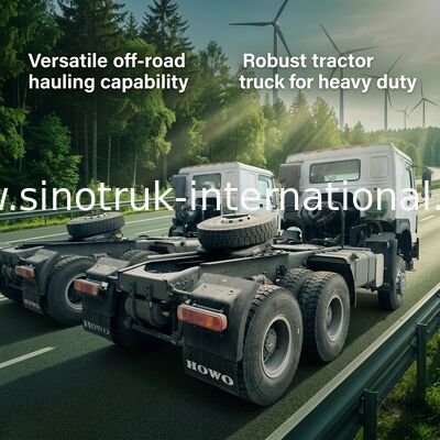 Sinotruk Howo Tractor Truck Rhd All Wheel Drive 6 × 6 Weichai 400Hp White